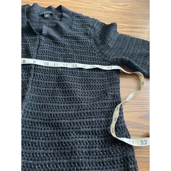 Banana Republic black long sleeved Lamb’s wool blend cardigan sweater size Large - Picture 7 of 8